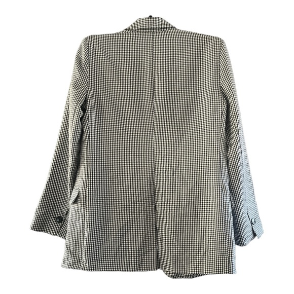 BB Dakota The Persona Blazer Black Checkered Print Oversized Size Small - Picture 4 of 6